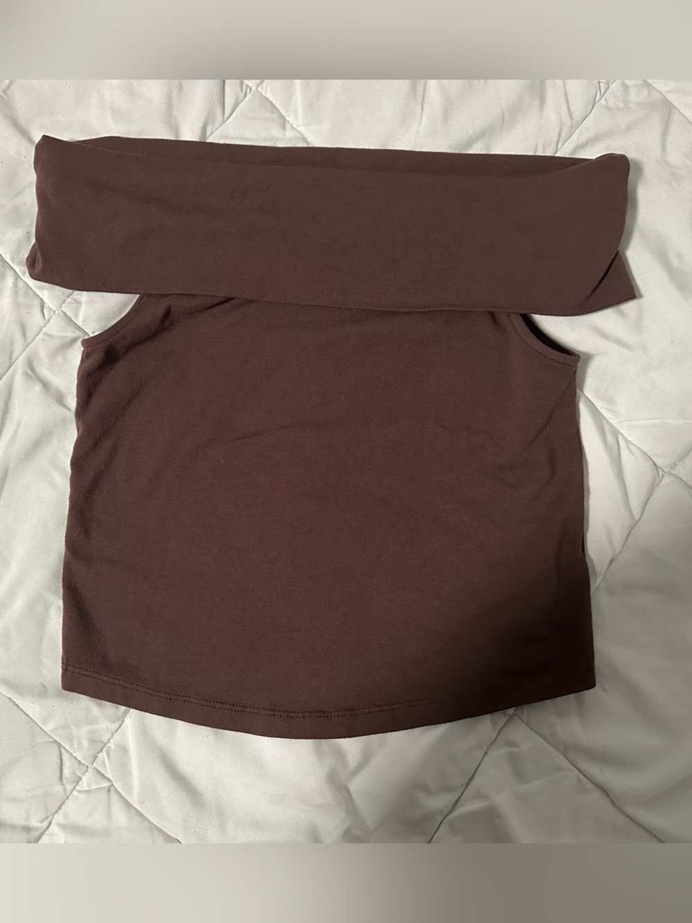 aerie Off-Shoulder Top in Brown